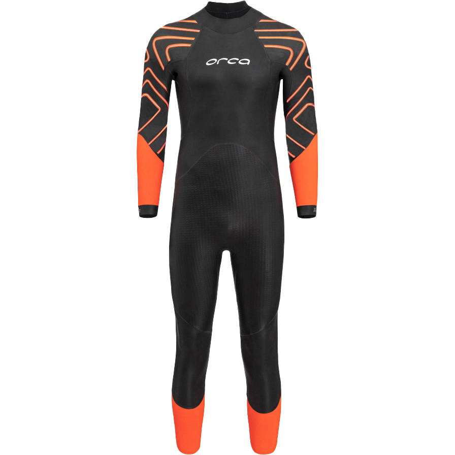 2026 Orca Da Uomo Zeal Hi-Vis Back Zip Open Water Swim Muta NN2Z - Black
